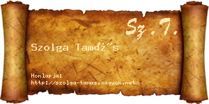 Szolga Tamás névjegykártya